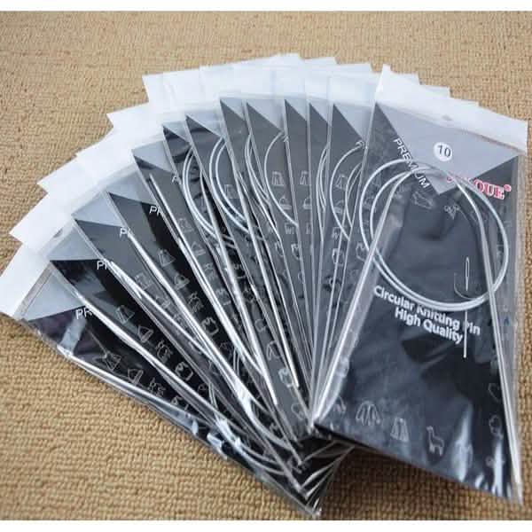 11 Pack Stainless Steel Circular Knitting Needles