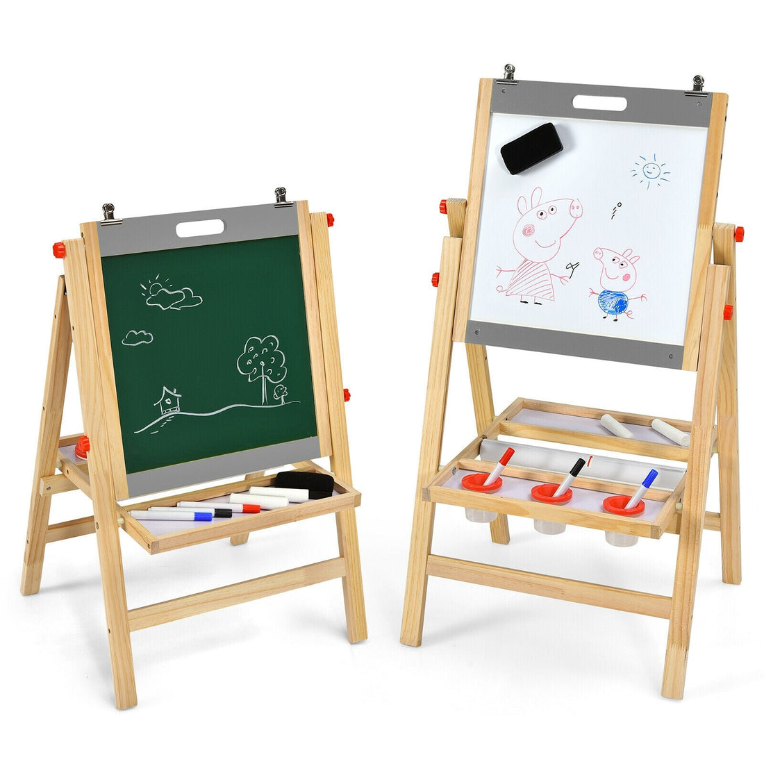 Kids Double Sided Art Easel with Paper Roll