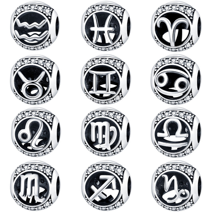 12 Zodiac Sign Bead Accessories For DIY Bracelets