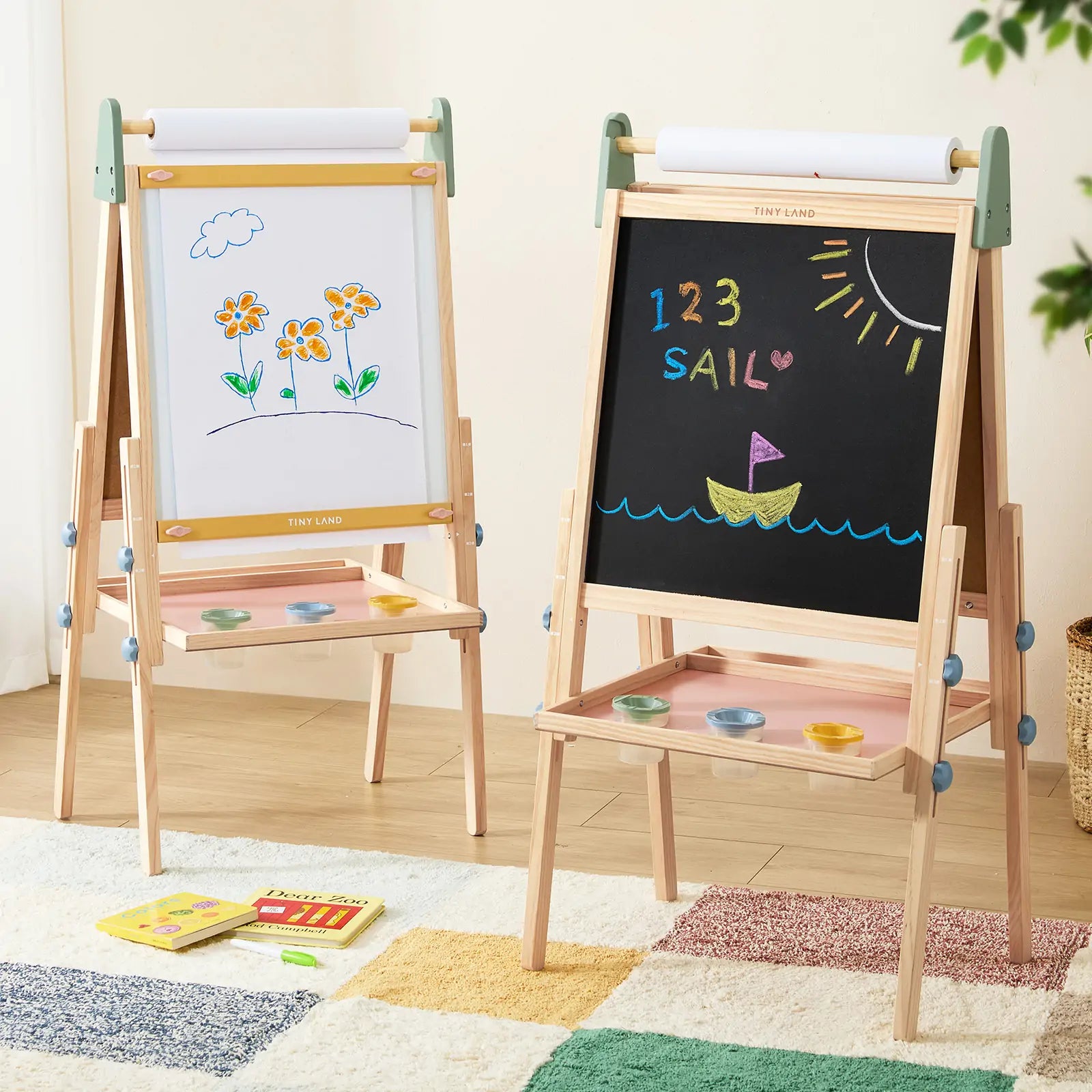 Tiny Land 3-in-1 Kids Art Easel Board
