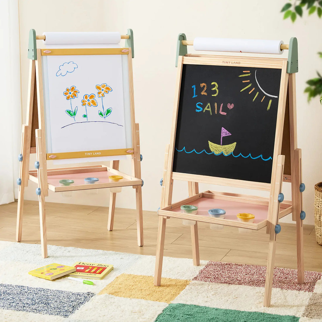 Tiny Land 3-in-1 Kids Art Easel Board
