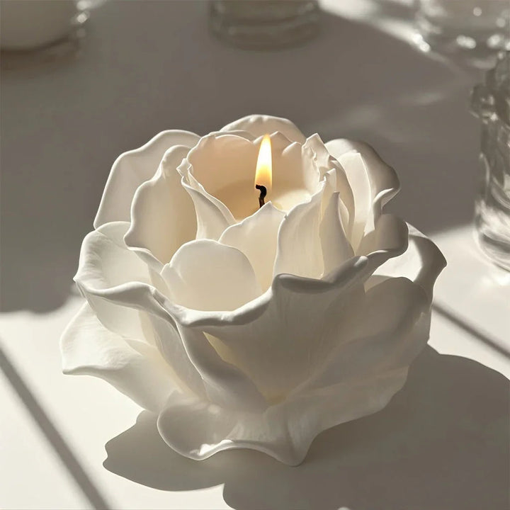 1pc 3D Elegant Rose Silicone Mold - Reusable Flexible DIY Candle, Resin Art, Handmade Soap & Clay Making, Exquisite Petal Design, Home Decor, Valentine'S Day Gift, Floral Shape, for Craft Enthusiasts