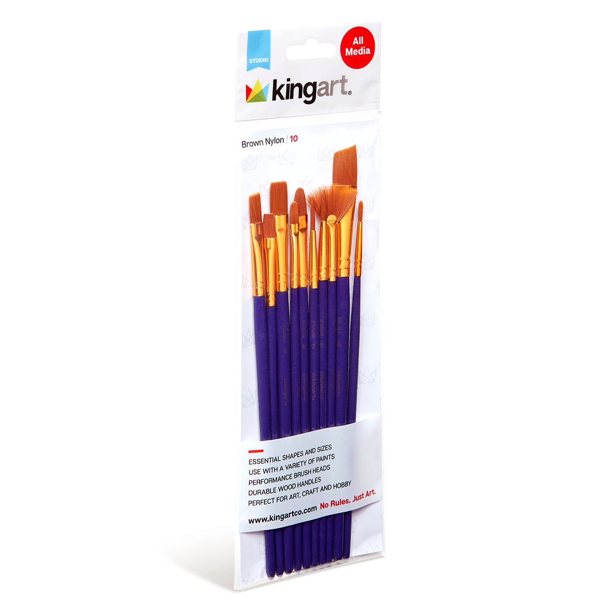 Studio Gold Nylon Brush Set Acrylic Watercolor