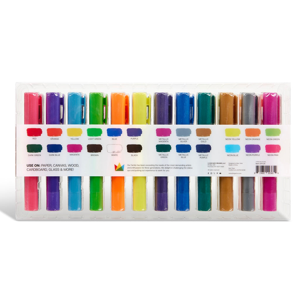 Tempera Paint Thin Sticks 24 Color Set