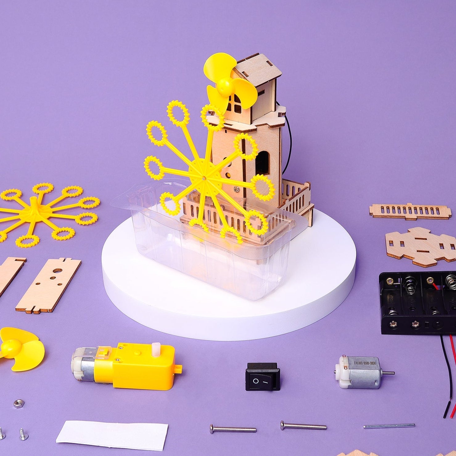 DIY Bubble Machine STEM Educational Toy Kit Kids