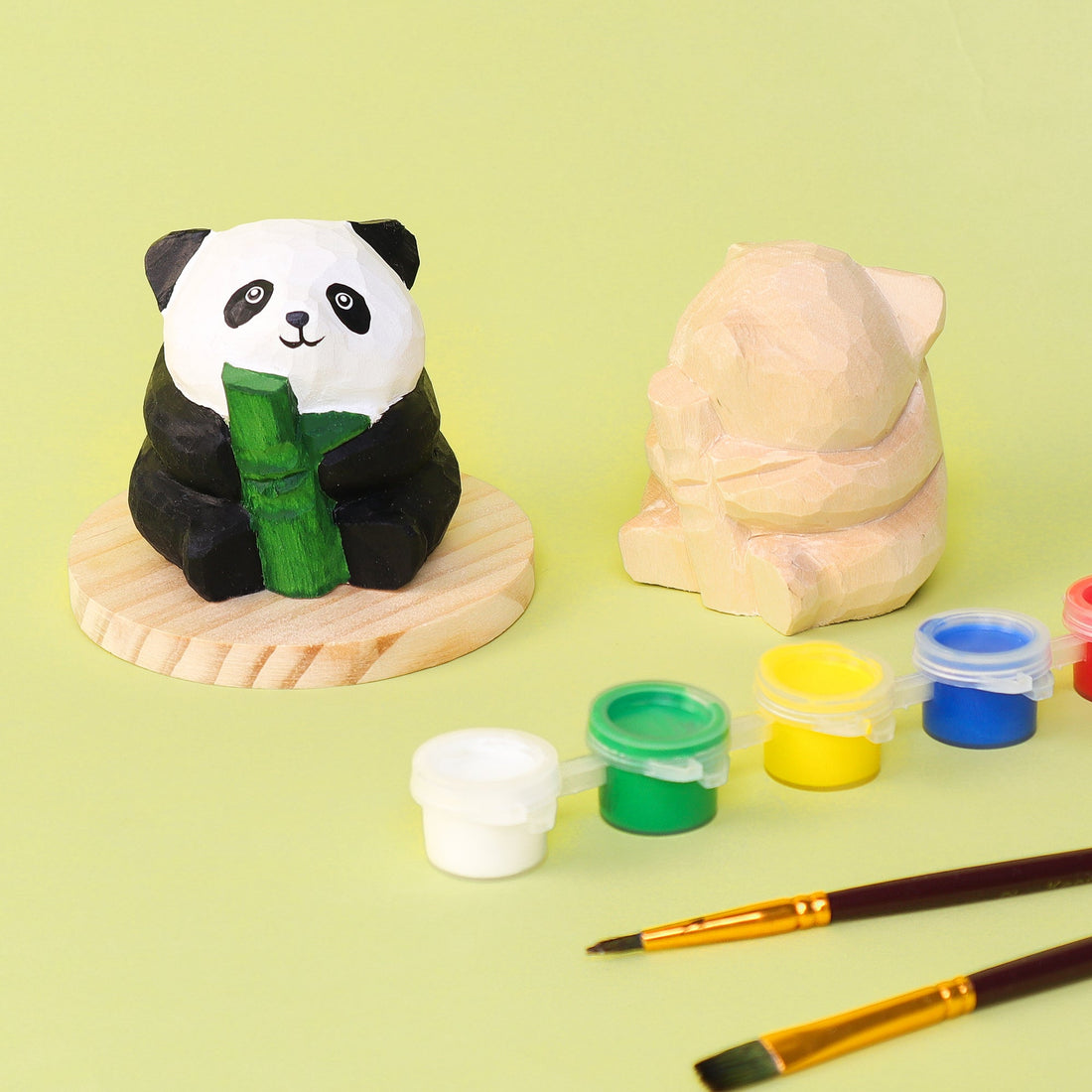 DIY Wooden Panda Painting Craft Kit with Accessories