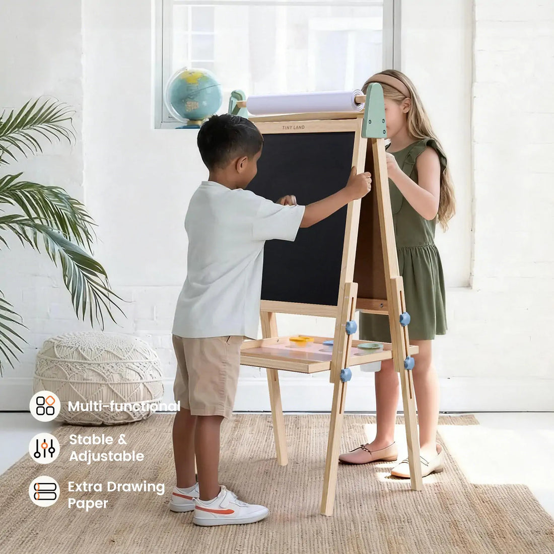 Tiny Land 3-in-1 Kids Art Easel Board