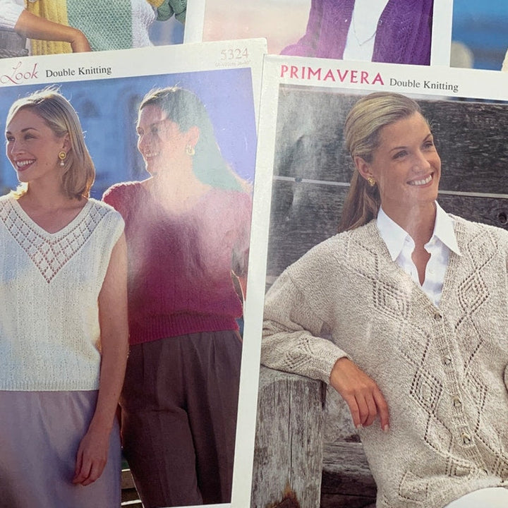 Lot of 10 New Sirdar Women Pullover Tops Sweater Full Color Knitting Patterns