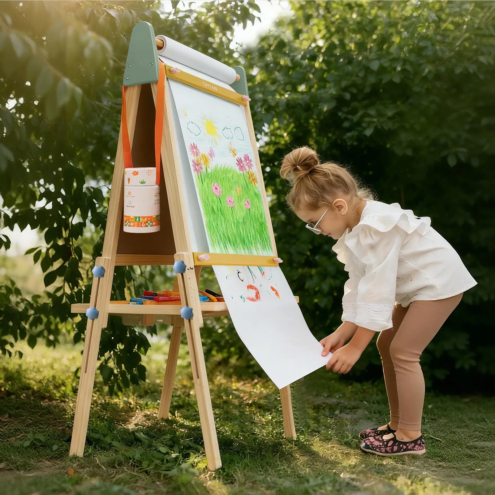 Tiny Land 3-in-1 Kids Art Easel Board