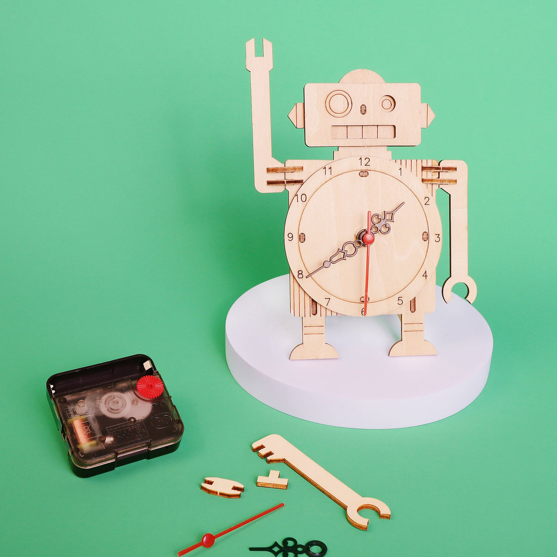 DIY Robot Clock STEM Educational Learning Kit Toy