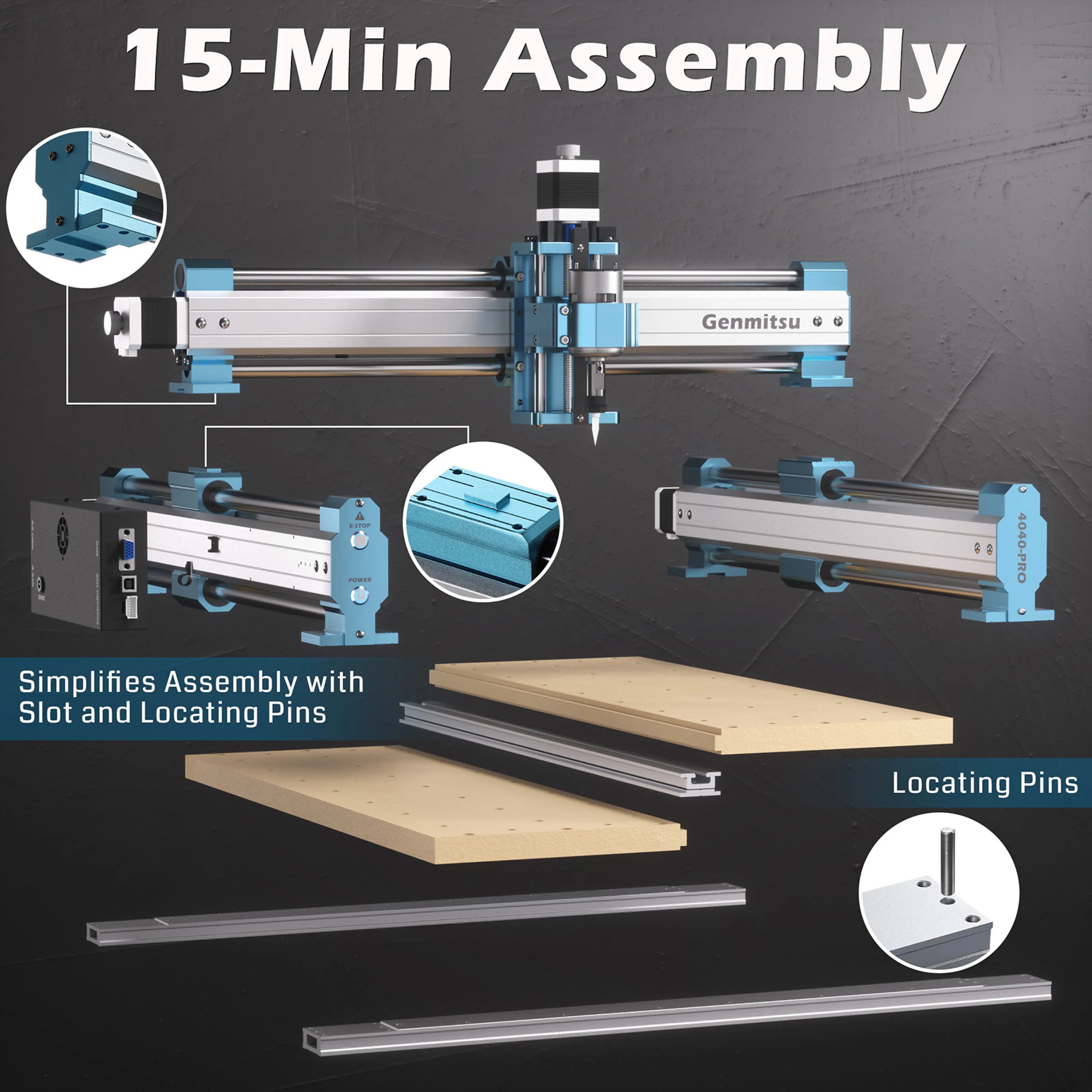 4040-PRO Desktop CNC Router Carving Cutting Machine