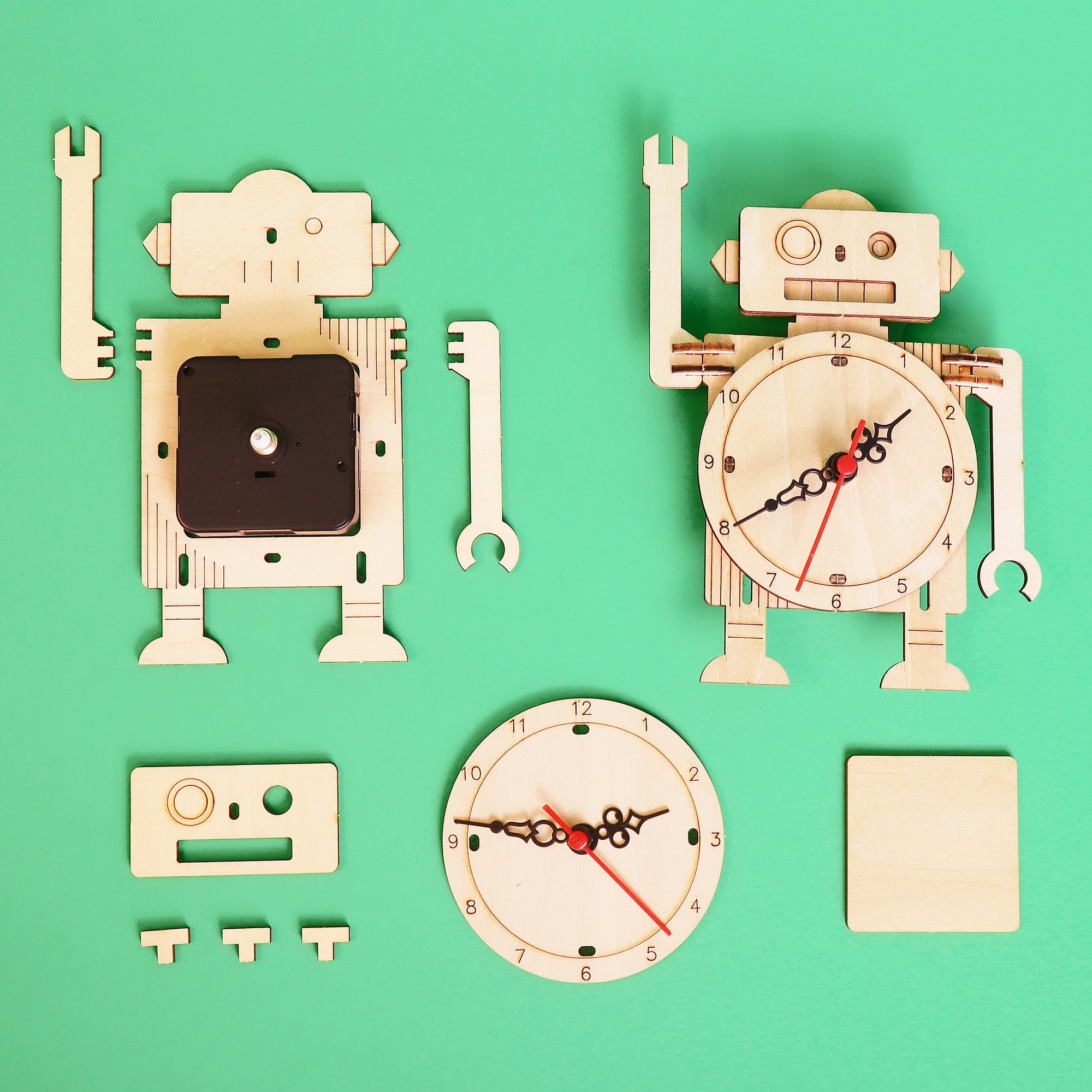 DIY Robot Clock STEM Educational Learning Kit Toy