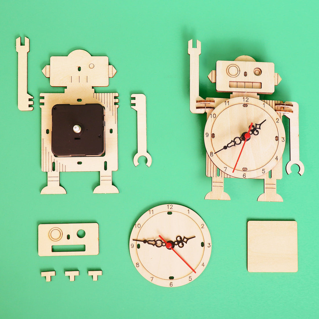 DIY Robot Clock STEM Educational Learning Kit Toy