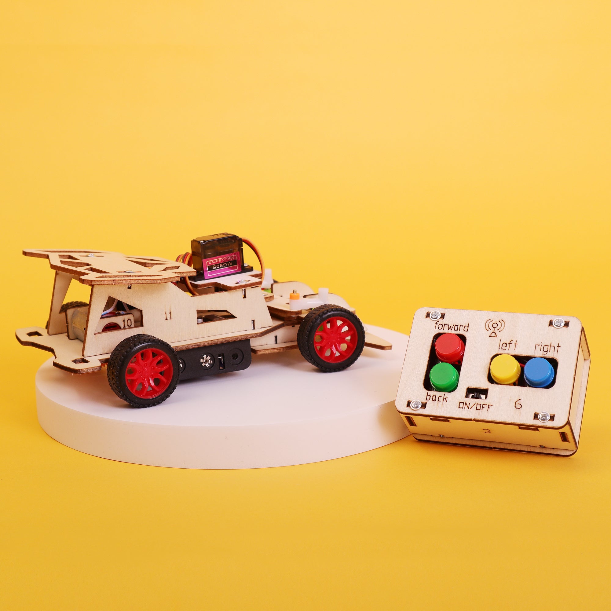 Steering Remote-Controlled Car DIY Kit, Educational STEM Toy