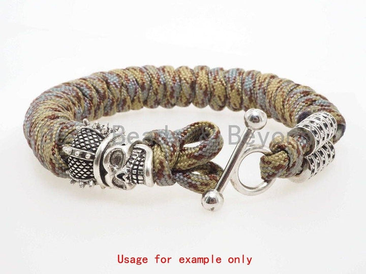 Antique Style Warrior Shield Beads, Paracord Survival Bracelet Charms, Lanyard Making Button, Men's Bracelet DIY Beads, 10x17mm, sku#Y104