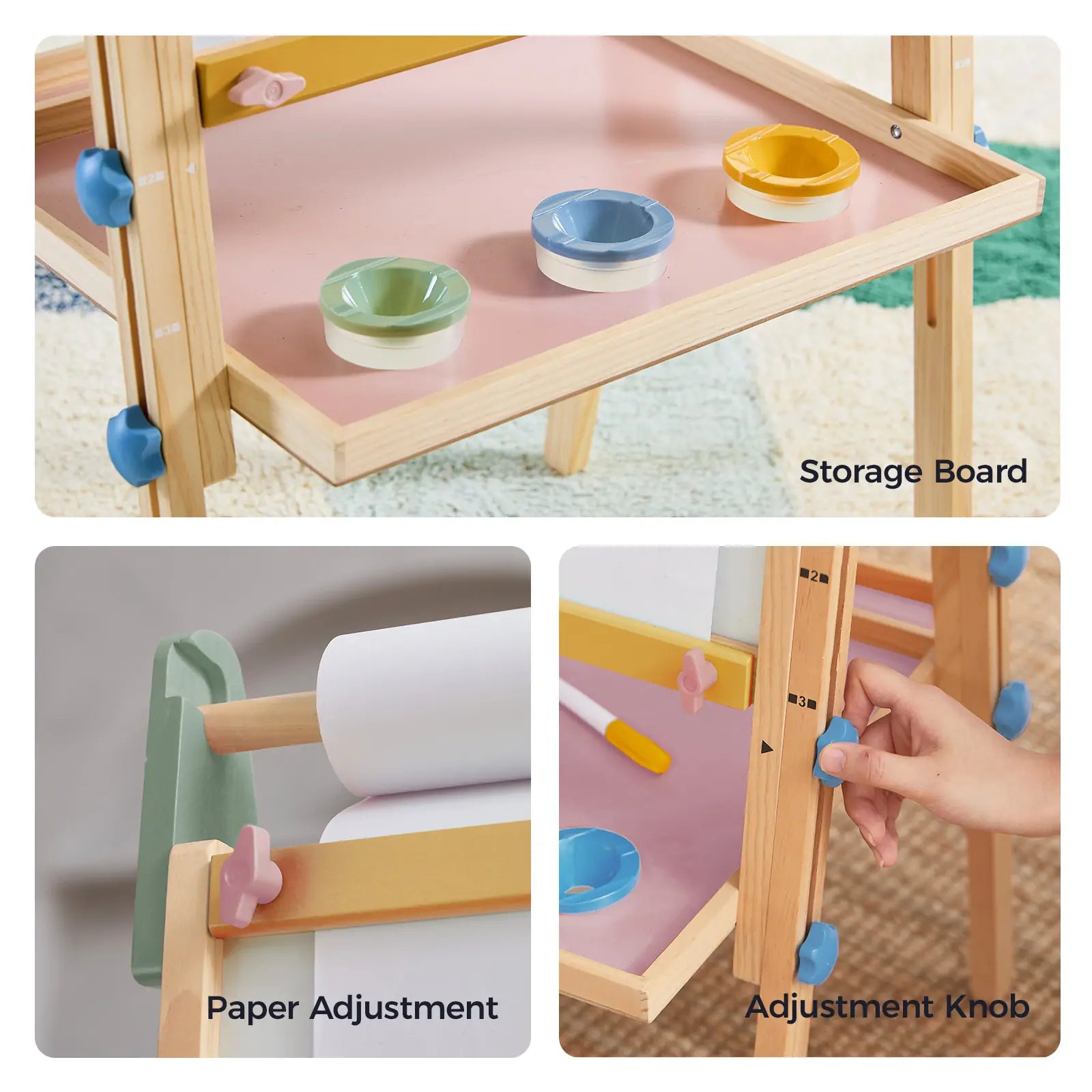 Tiny Land 3-in-1 Kids Art Easel Board
