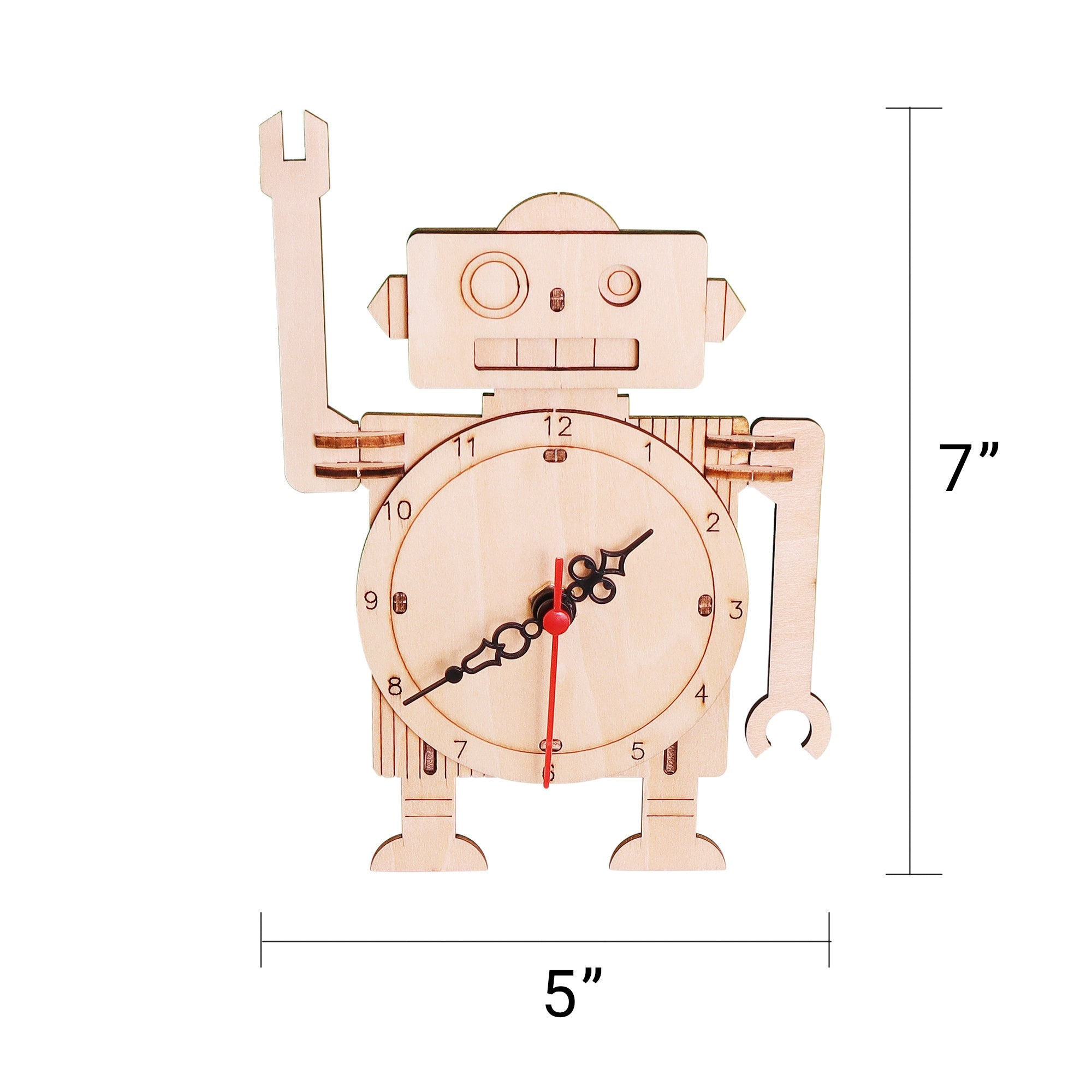 DIY Robot Clock STEM Educational Learning Kit Toy