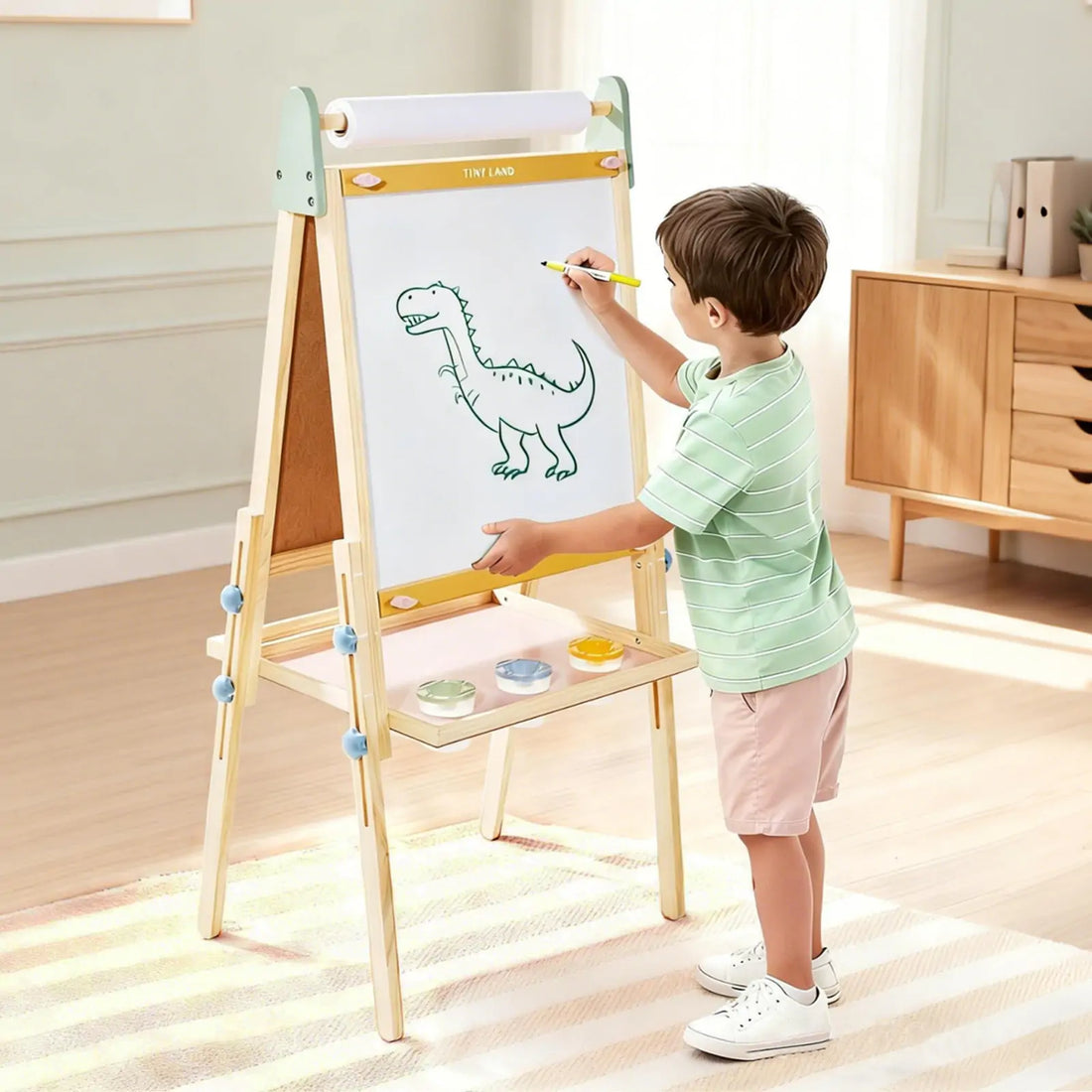 Tiny Land 3-in-1 Kids Art Easel Board