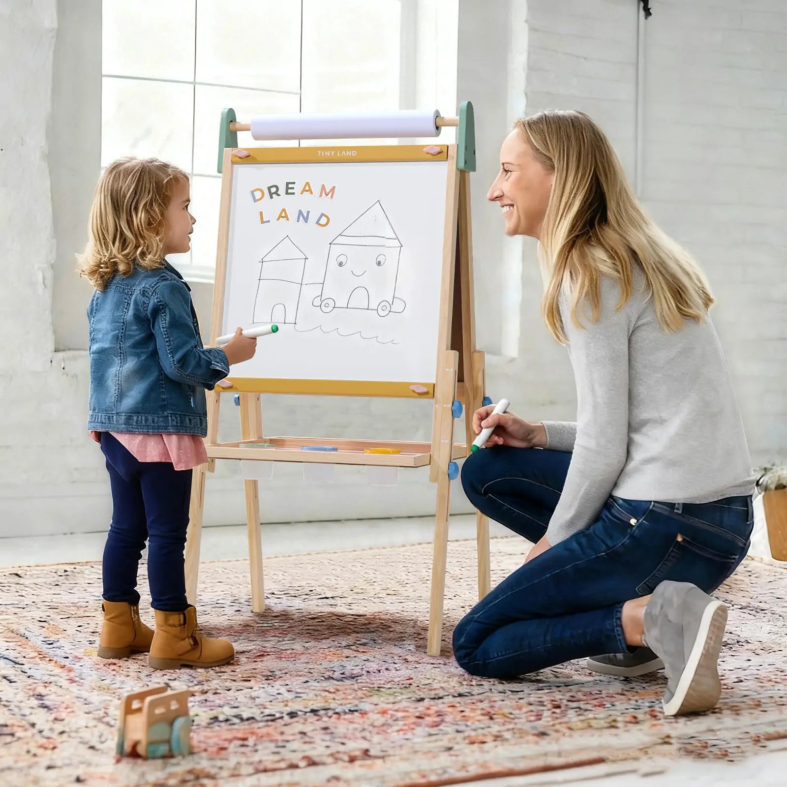 Tiny Land 3-in-1 Kids Art Easel Board