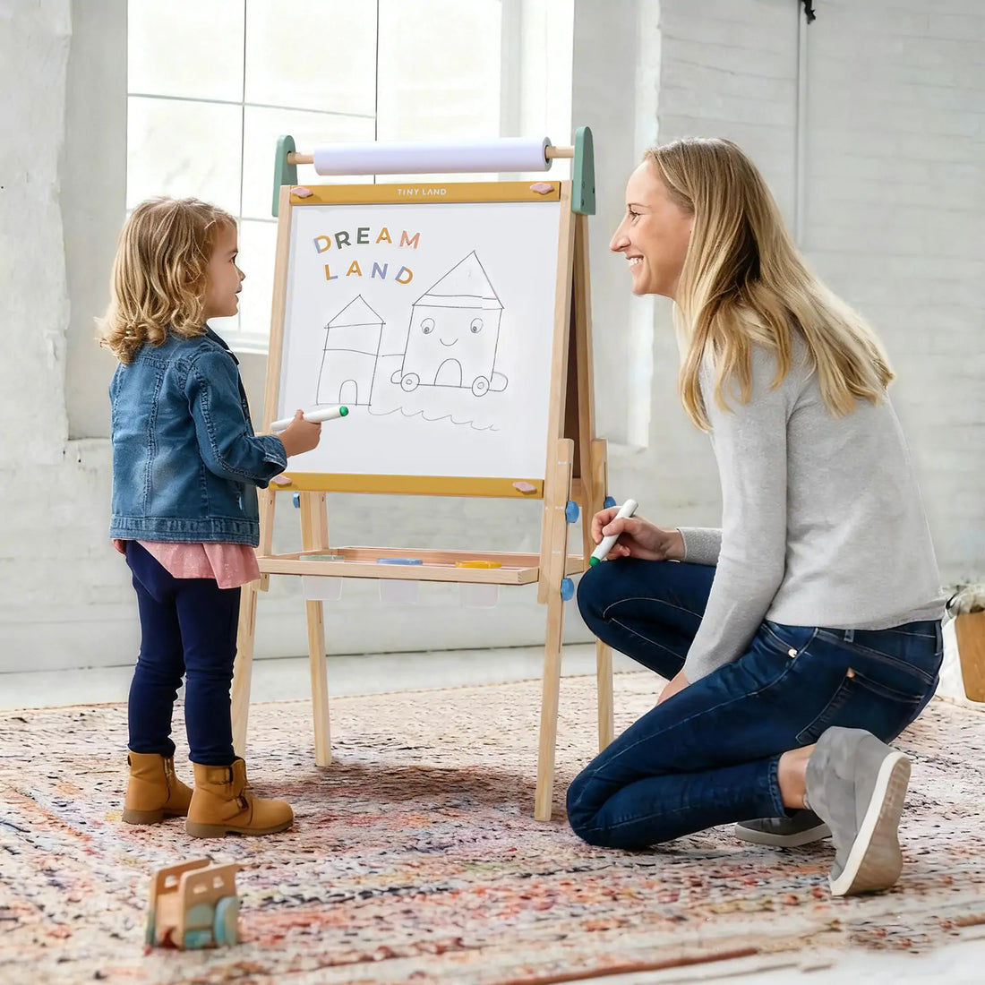 Tiny Land 3-in-1 Kids Art Easel Board