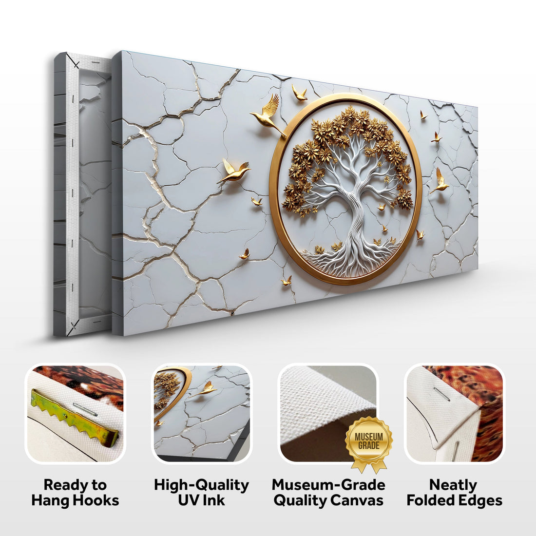 3D Celtic Tree of Life Wall Art - White