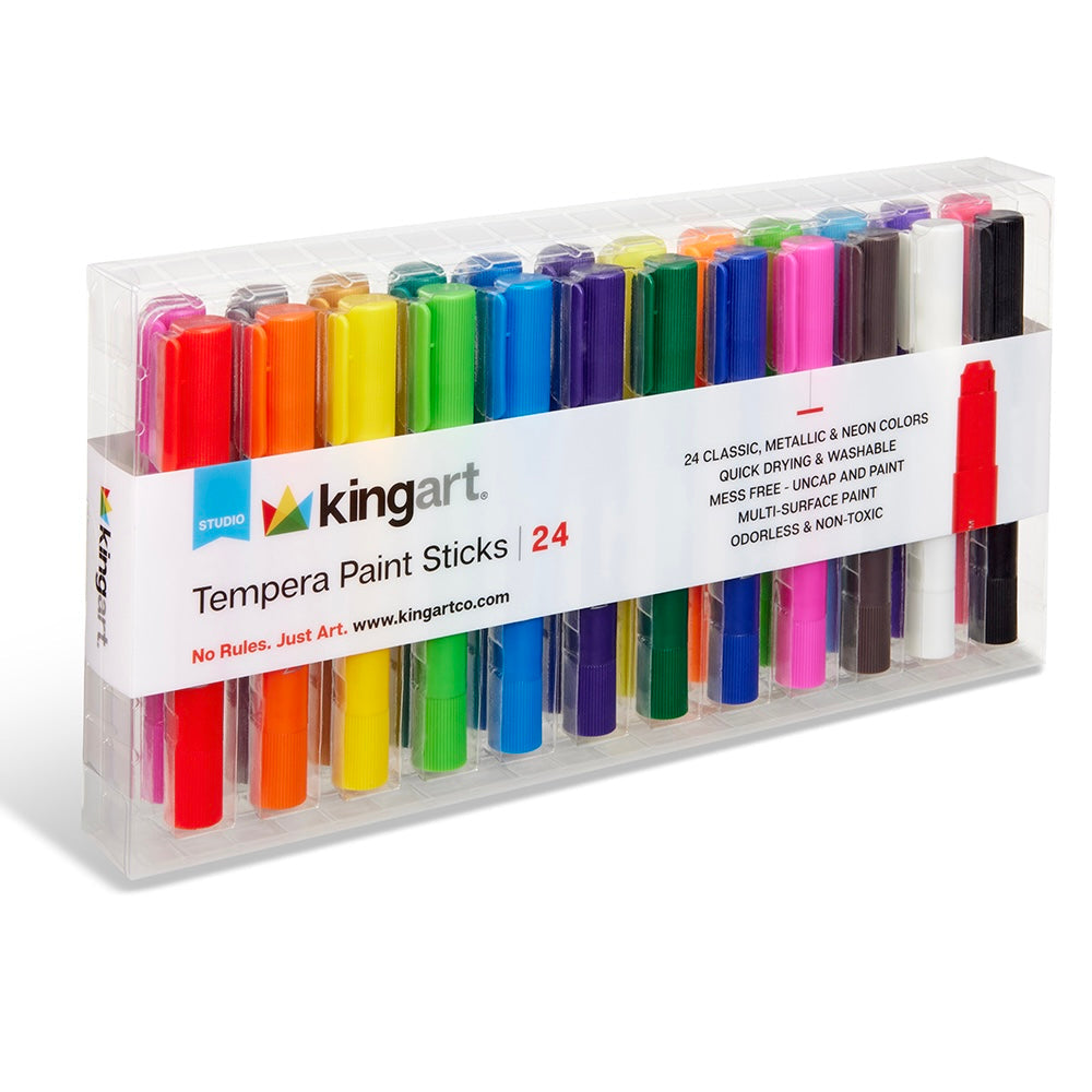 Tempera Paint Thin Sticks 24 Color Set