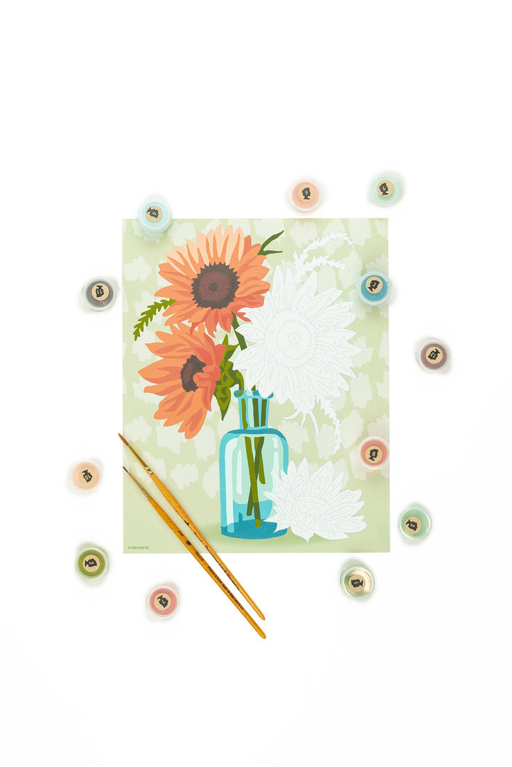 Sunflowers in Vase (orange) | 8x10 paint-by-number kit