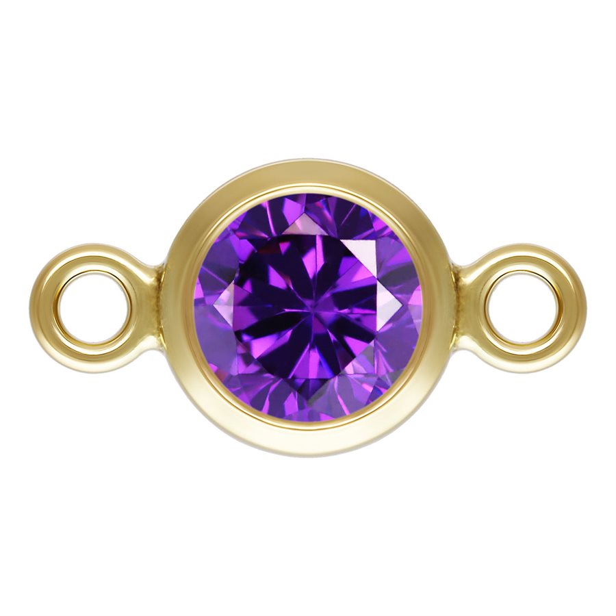 14K Gold Filled 4mm Birthstone Permanent Jewelry Connectors