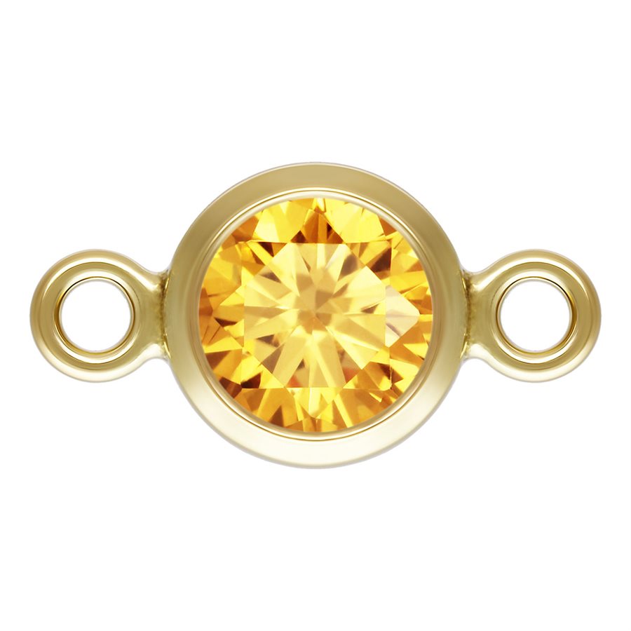 14K Gold Filled 4mm Birthstone Permanent Jewelry Connectors