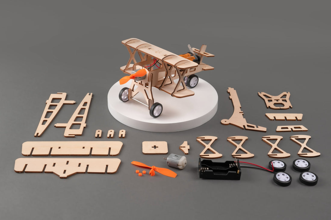 DIY Propeller Plane STEM Educational Building Kit Toy
