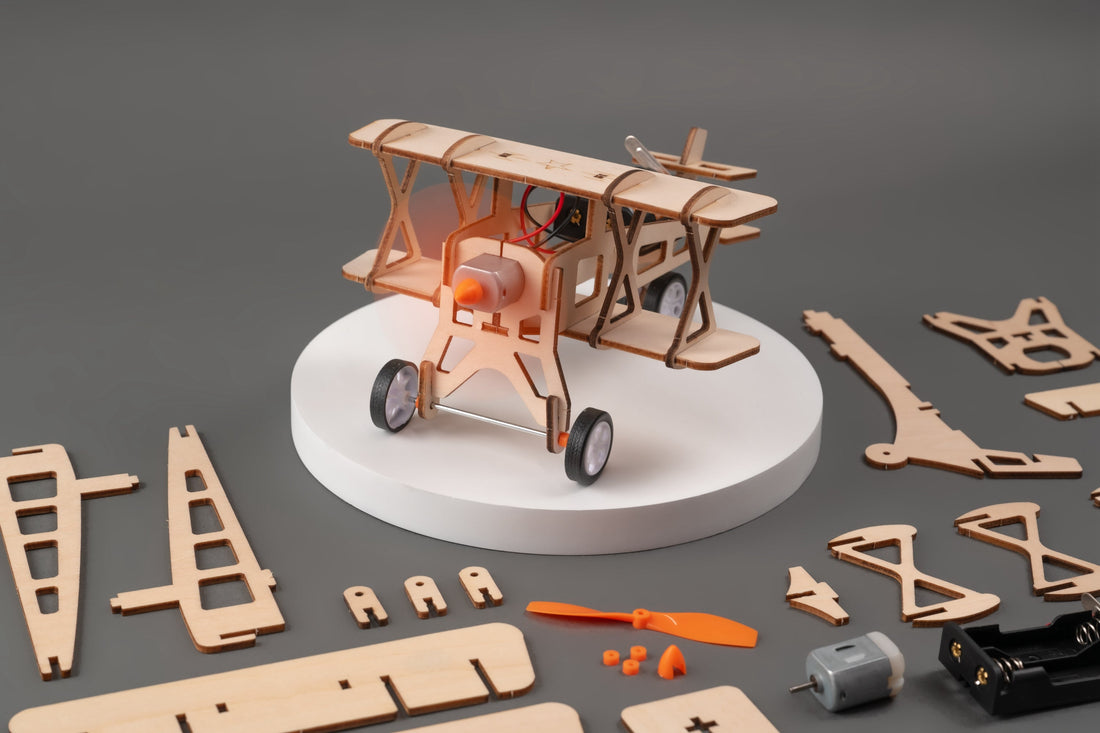 DIY Propeller Plane STEM Educational Building Kit Toy