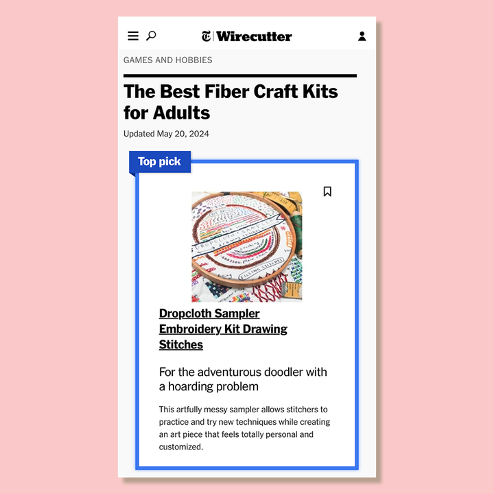 Drawing Stitches Embroidery Kit