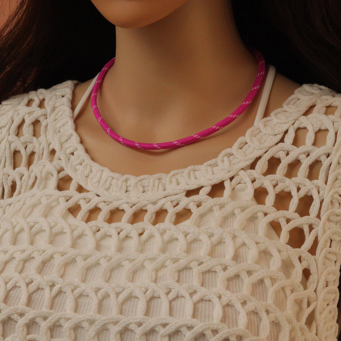 Vibrant Rope Cord Bracelet Necklace, Cord Necklace Bracelet, sku#EF830