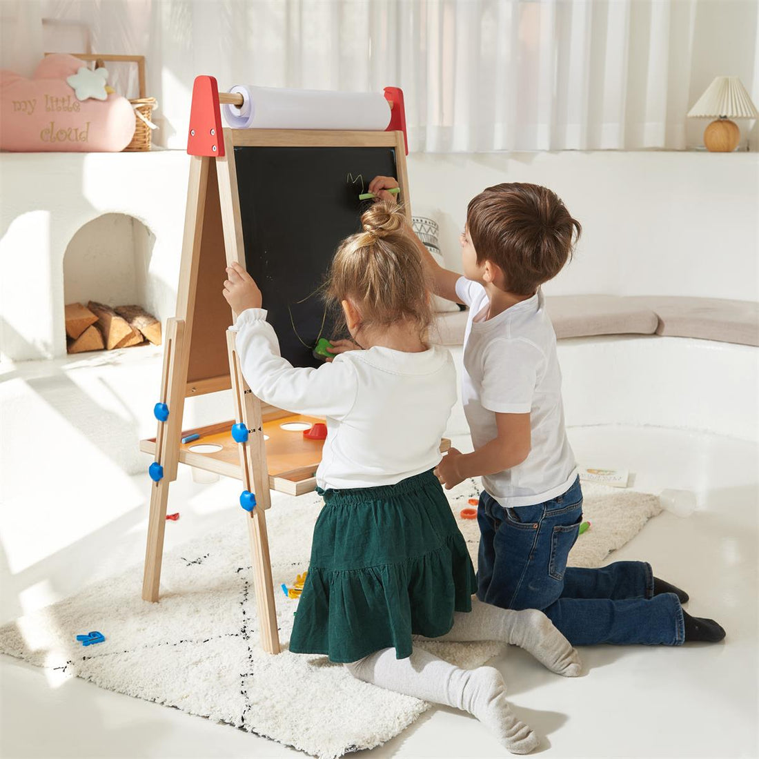 Tiny Land 3-in-1 Kids Art Easel Board