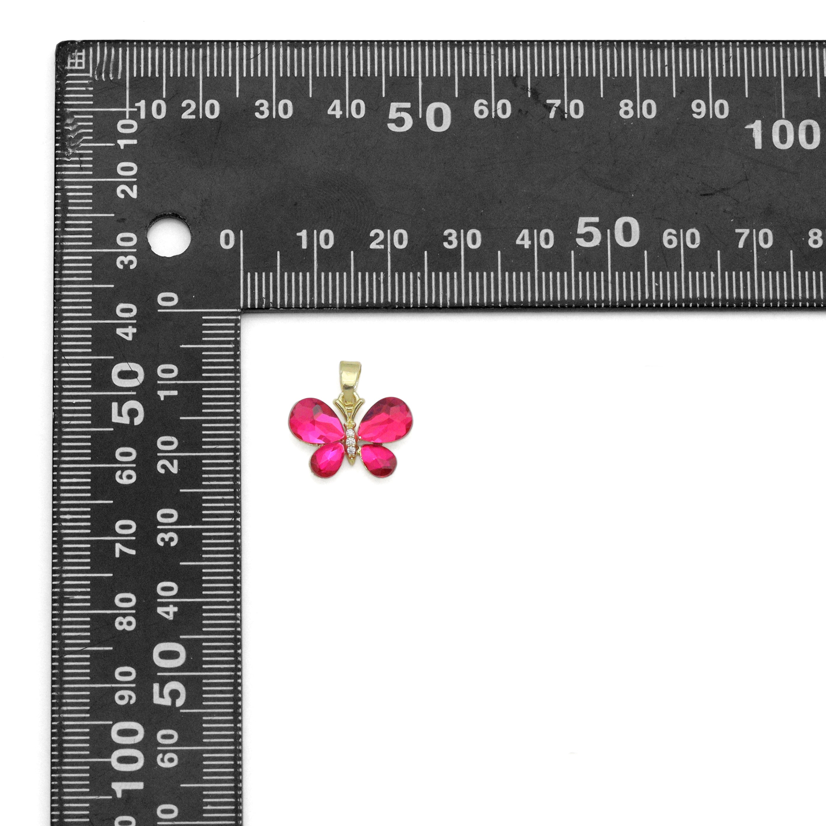Crystal Butterfly Charm Jewelry Making Supply