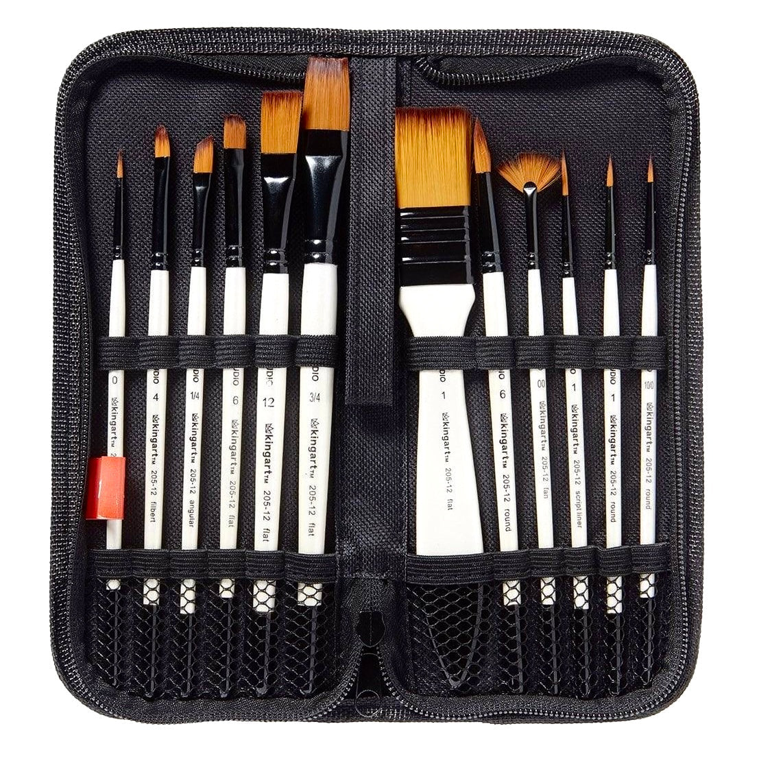 Studio Gold Nylon Brush Set Acrylic Watercolor