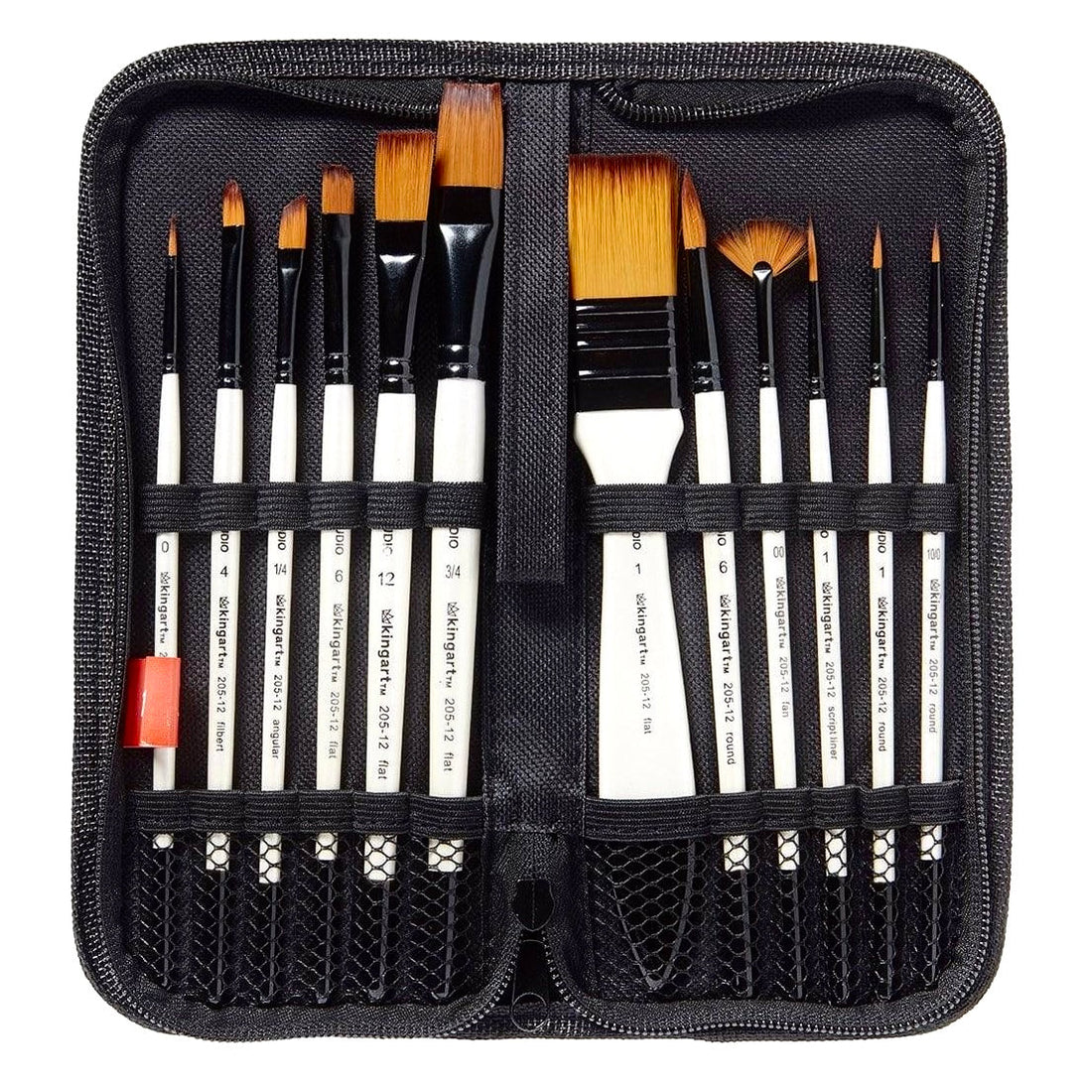 Studio Gold Nylon Brush Set Acrylic Watercolor