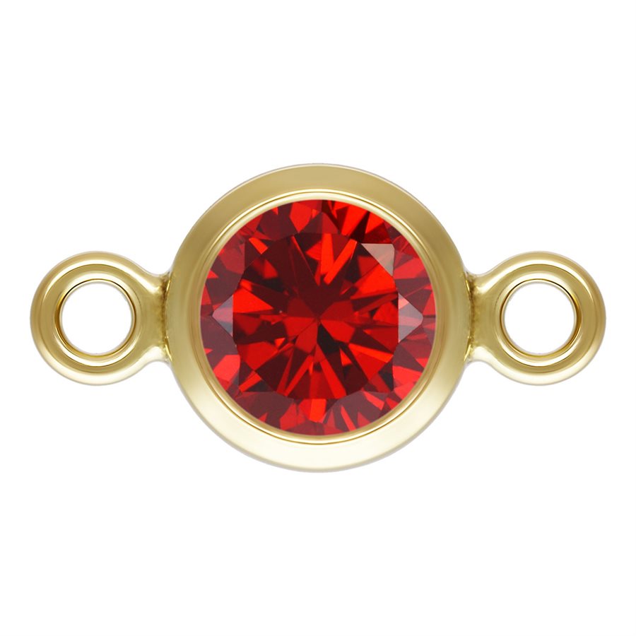14K Gold Filled 4mm Birthstone Permanent Jewelry Connectors