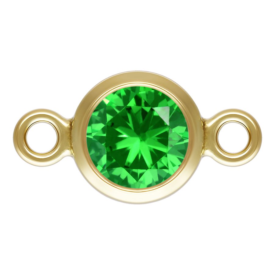14K Gold Filled 4mm Birthstone Permanent Jewelry Connectors