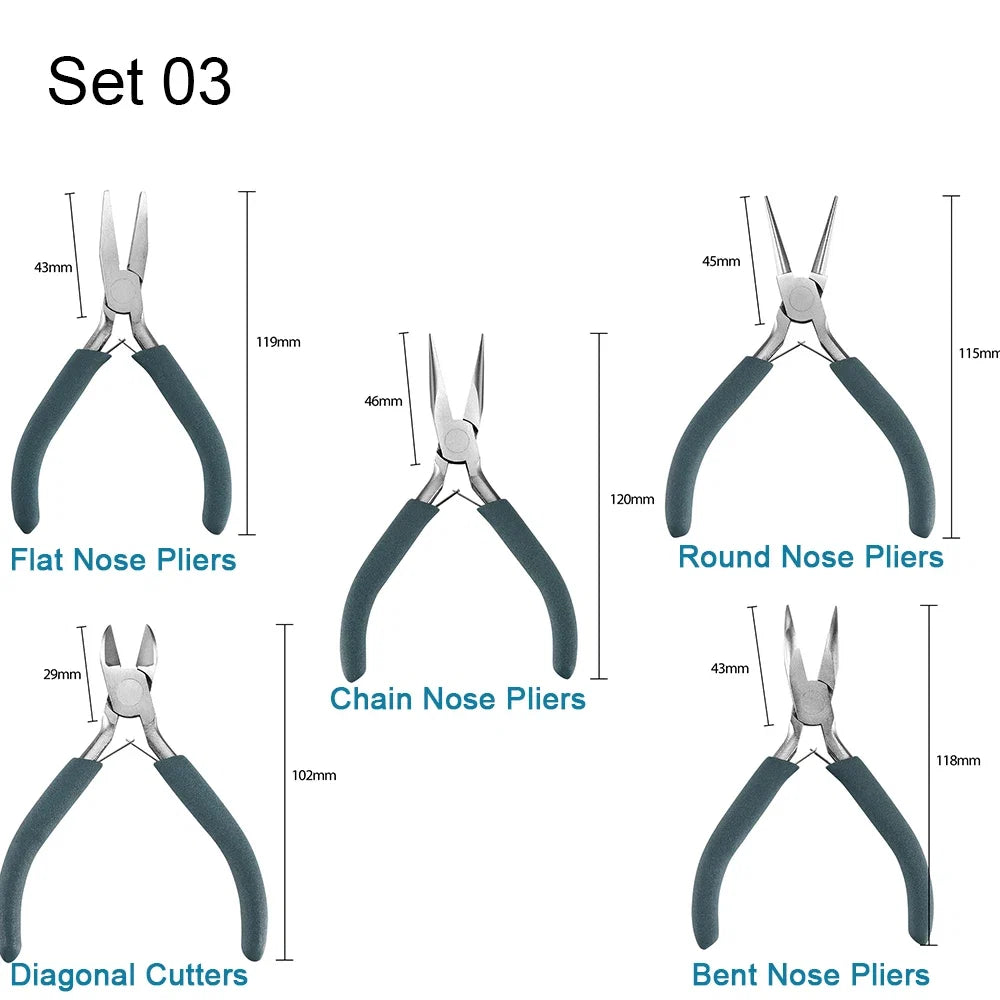 12 Style Exclusive Customization High Quality Stainless Steel End Cutting Wire Pliers Hand Tools DIY Jewelry Making Pliers Set