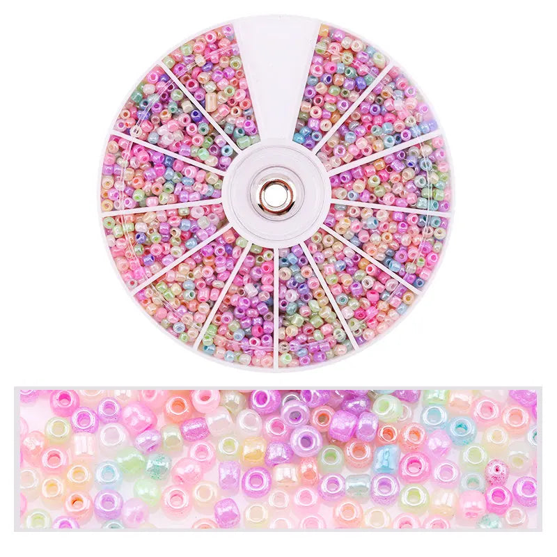 2000 Piece 12 Grid Glass Seed Beads Set