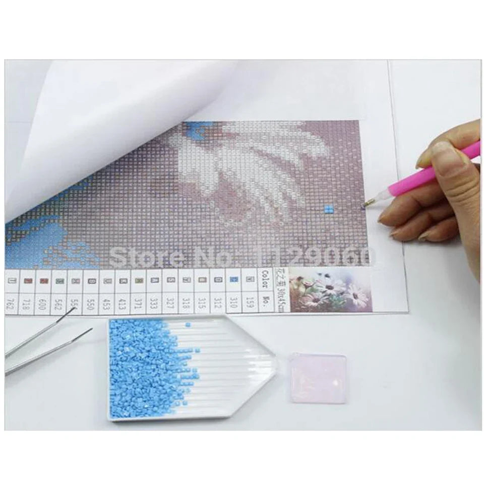 Strawberry 100%Full Square Fairy Dust Stones Carystal,Diamond Painting with Rhinestones, Cross Stitch,Mosaic Embroidery,AB Drill