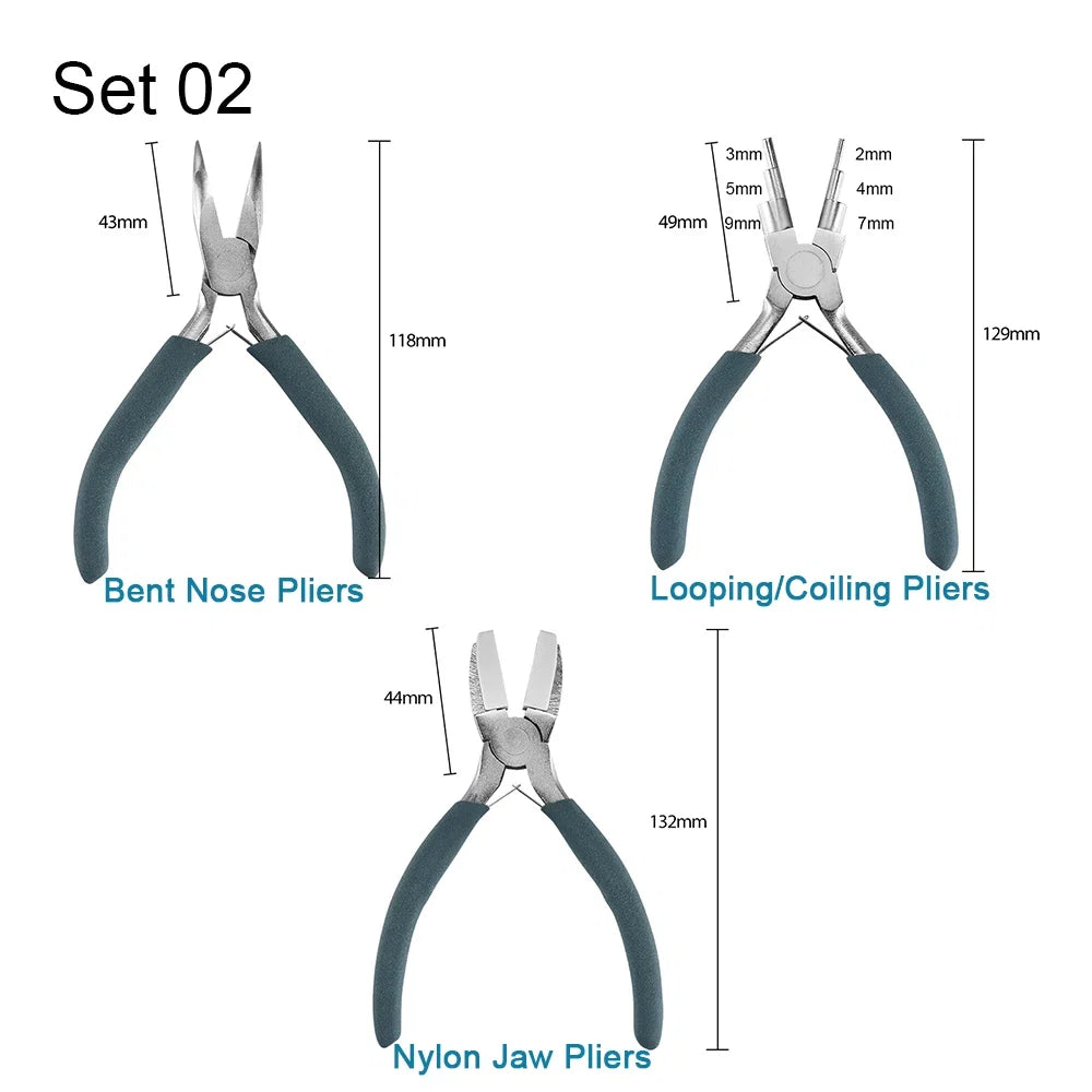 12 Style Exclusive Customization High Quality Stainless Steel End Cutting Wire Pliers Hand Tools DIY Jewelry Making Pliers Set