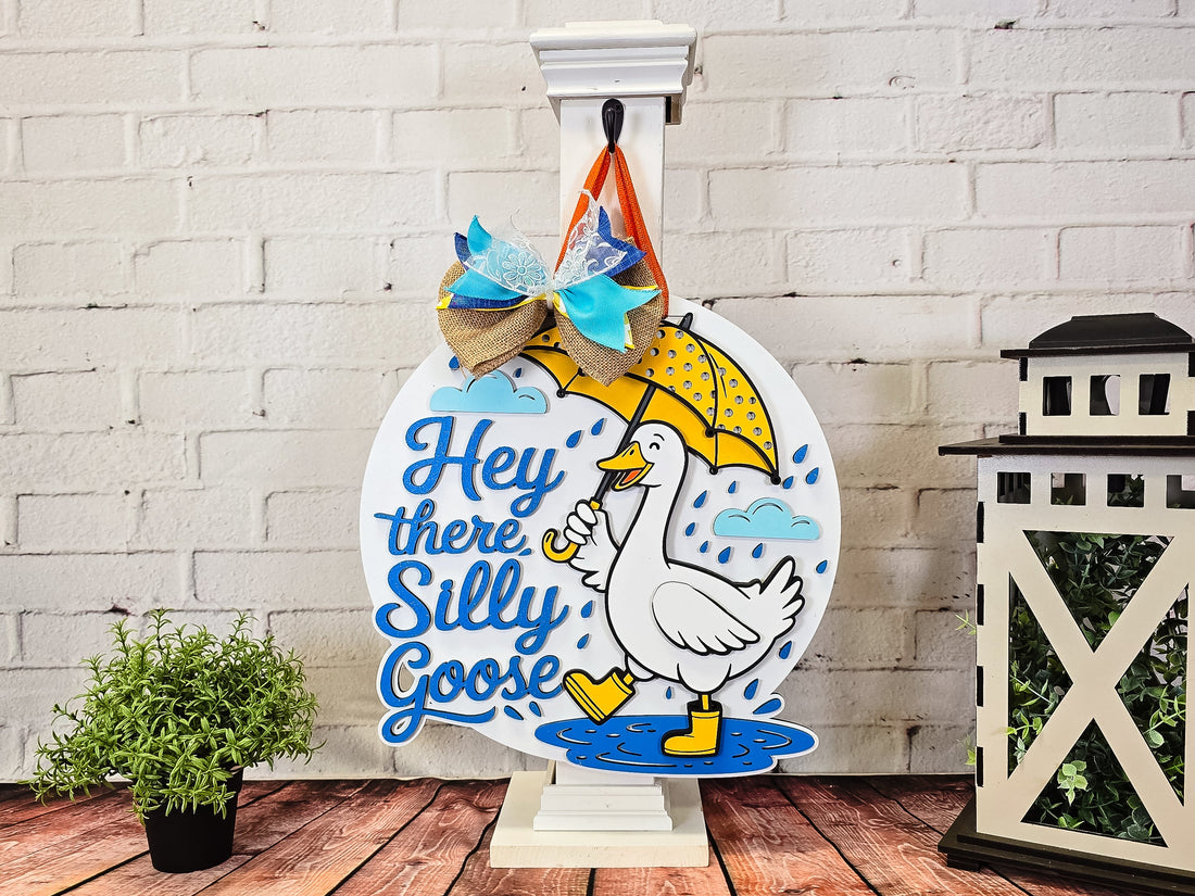 Hey There Silly Goose Door Hanger - DIY Unfinished Kit - Lvl 2