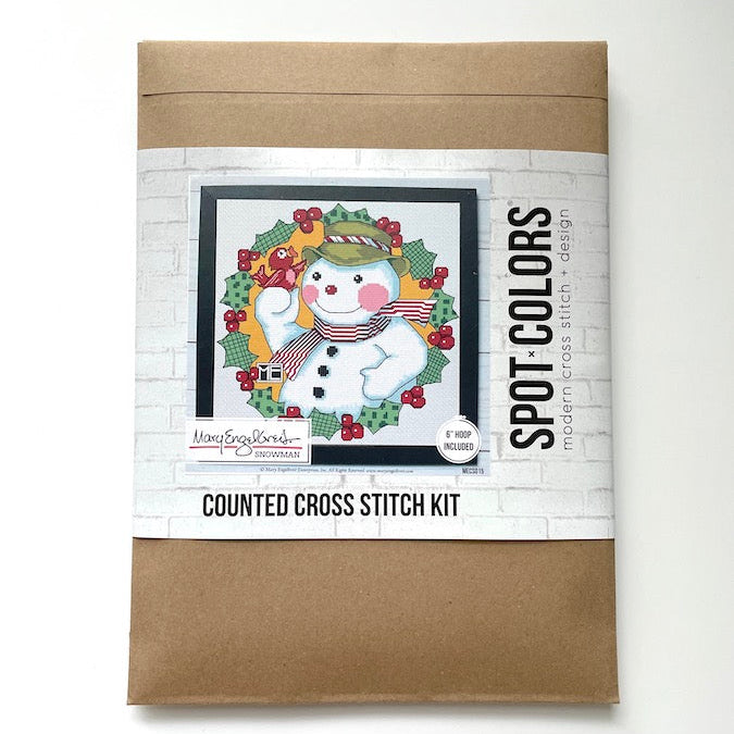 Snowman by Mary Engelbreit Counted Cross Stitch DIY KIT