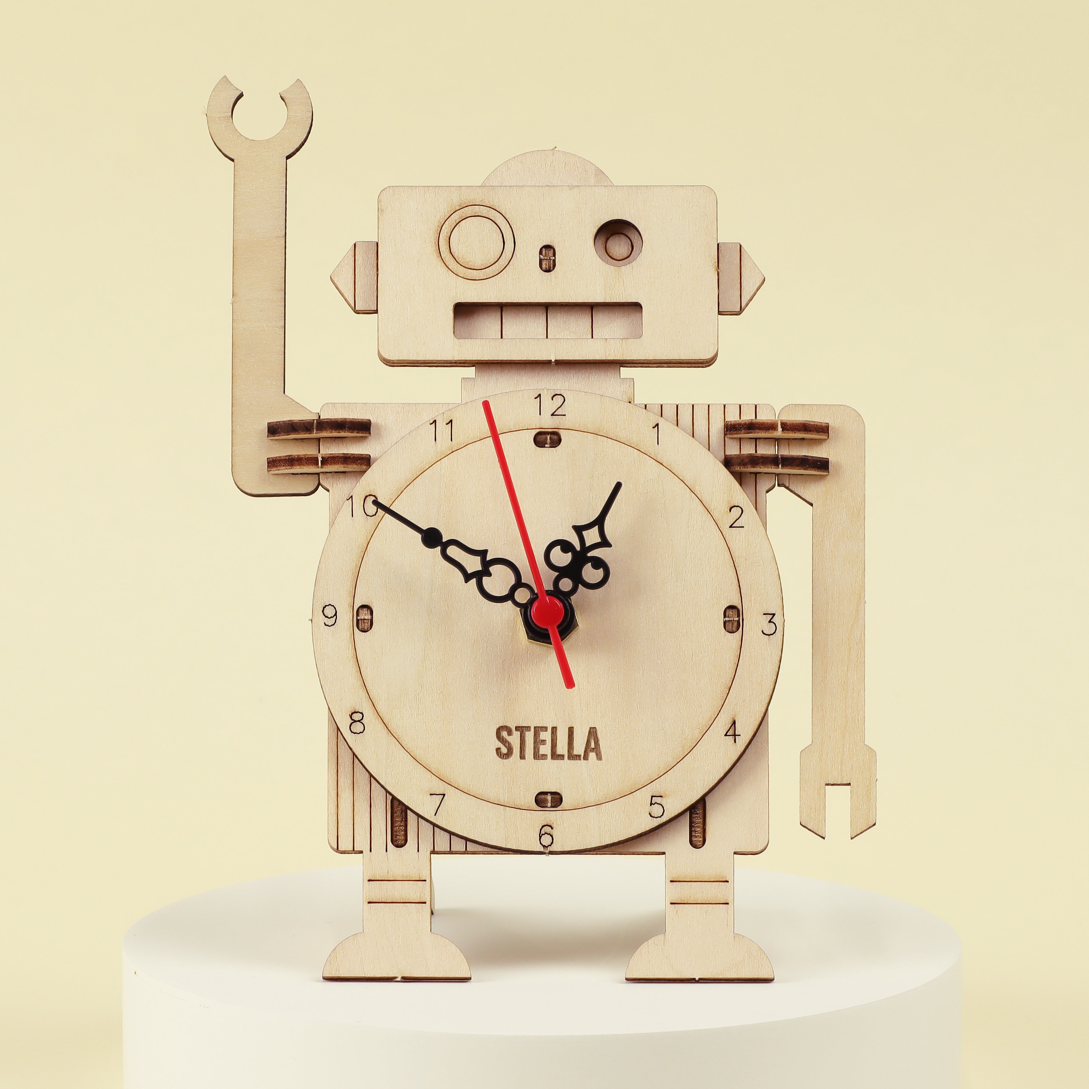 DIY Robot Clock STEM Educational Learning Kit Toy