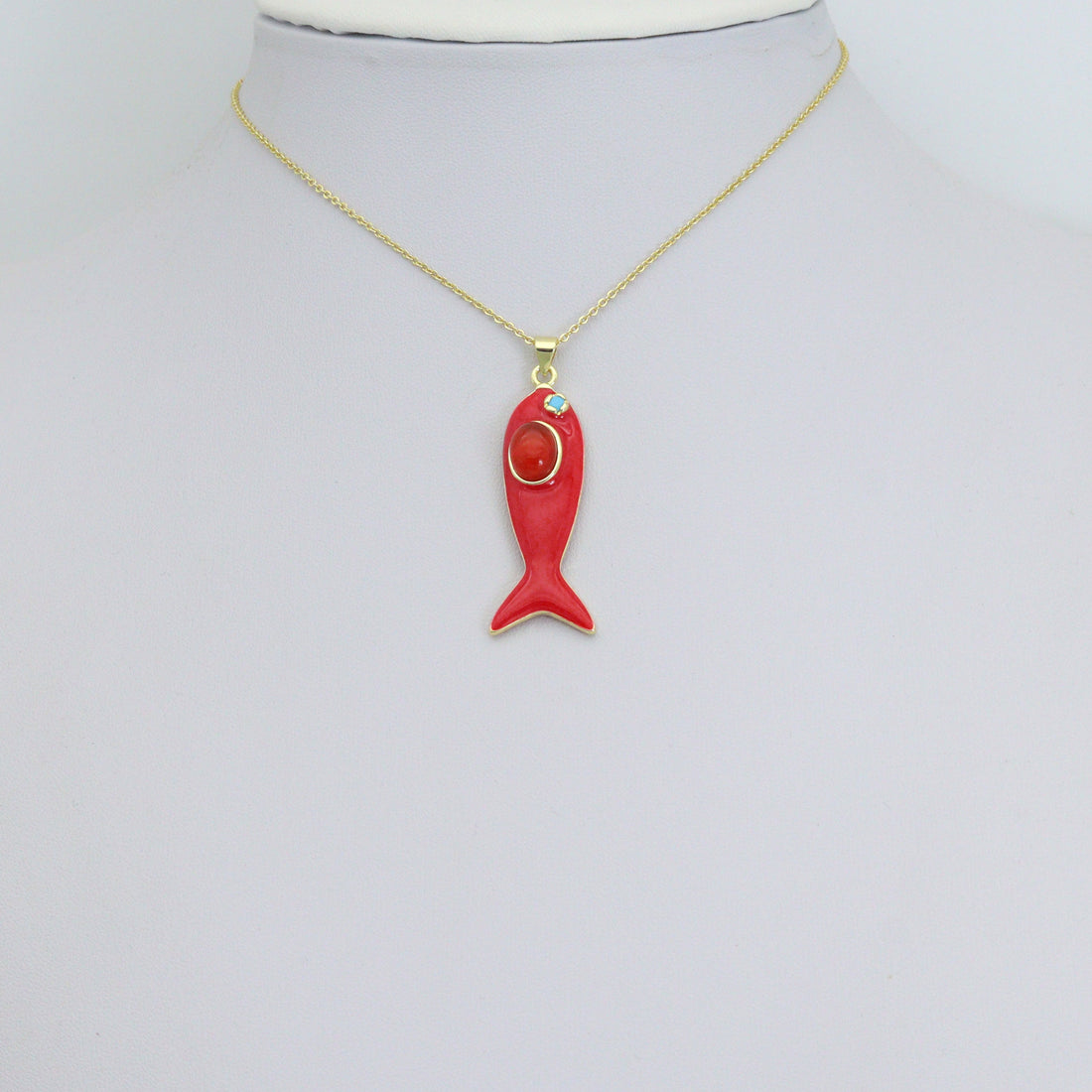 Colorful Enamel Fish Pendant Jewelry Making Charm