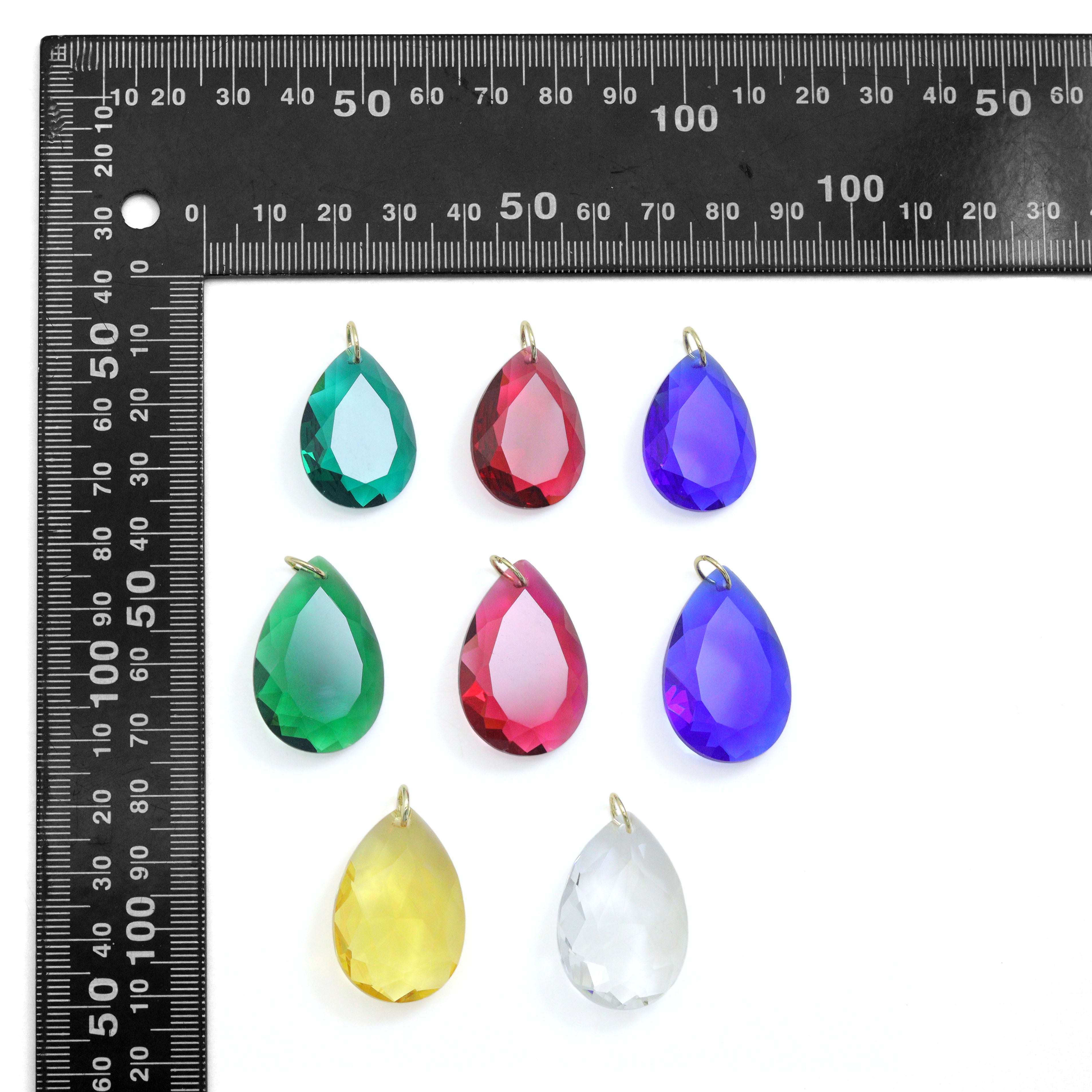 Aurora Teardrop Crystal Collection, Crystal Teardrop Shape Pendant, Stone charm, Sku#LX970