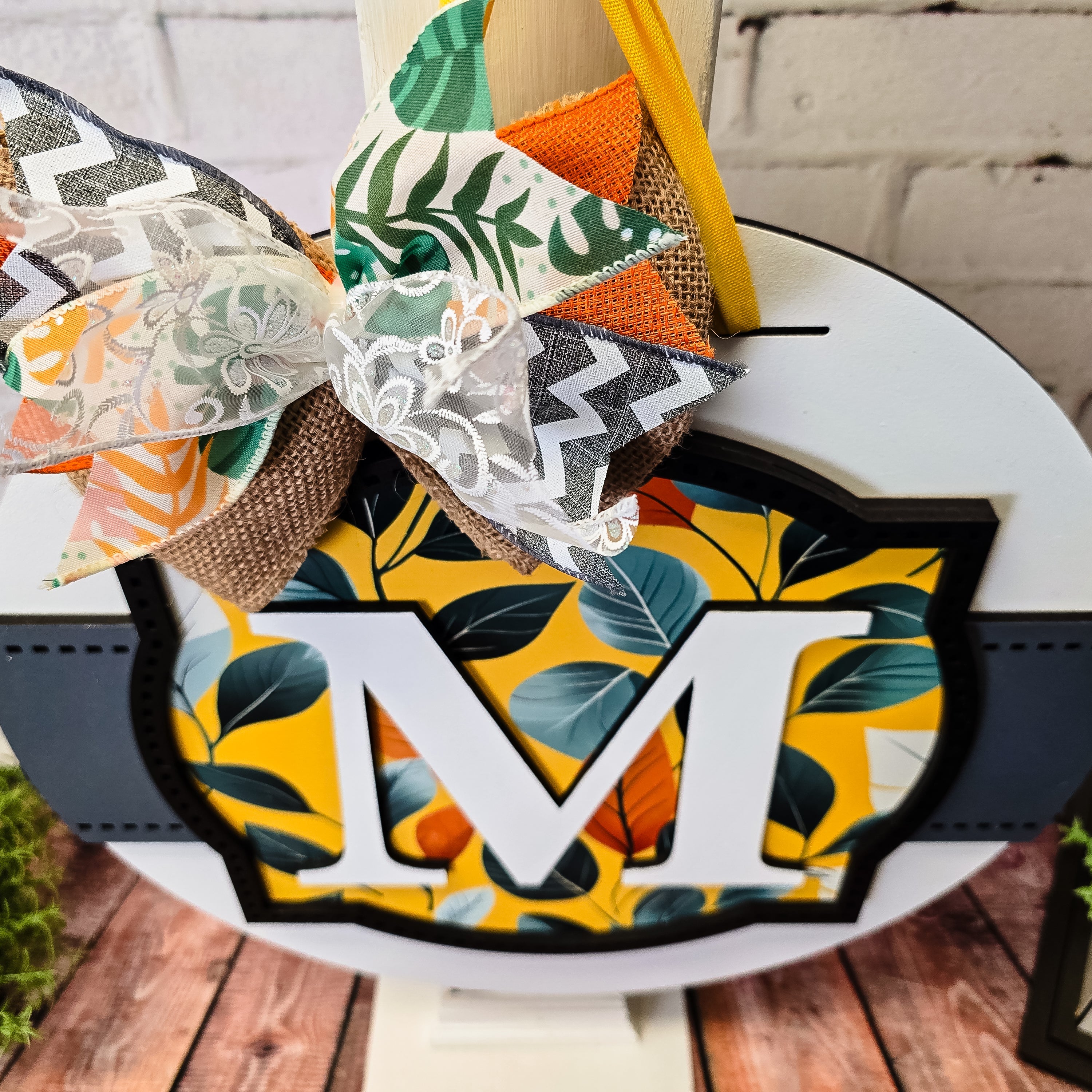 Monogram Frame and Banner Door Hanger - DIY Unfinished Kit - Lvl 2