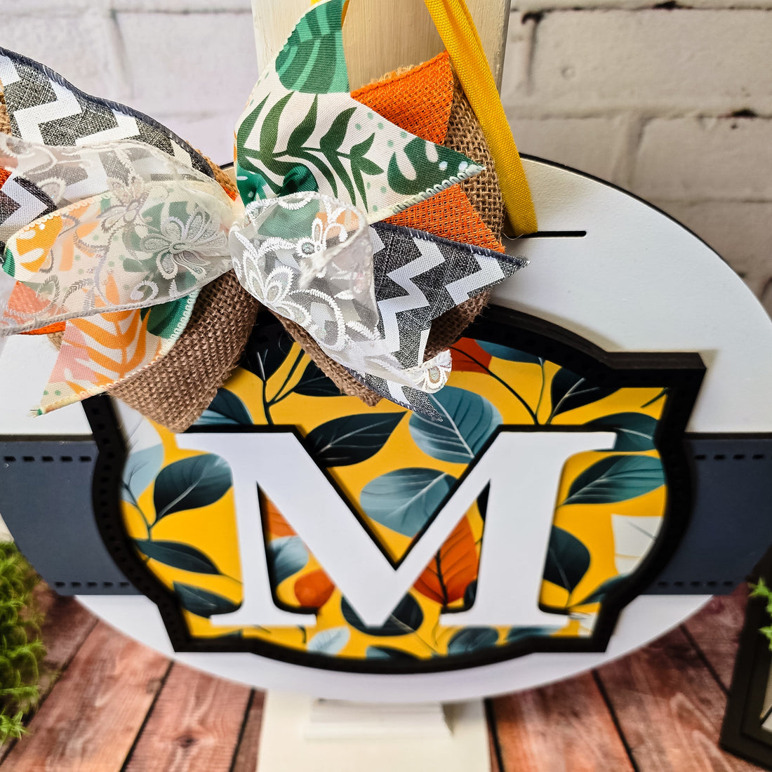 Monogram Frame and Banner Door Hanger - DIY Unfinished Kit - Lvl 2